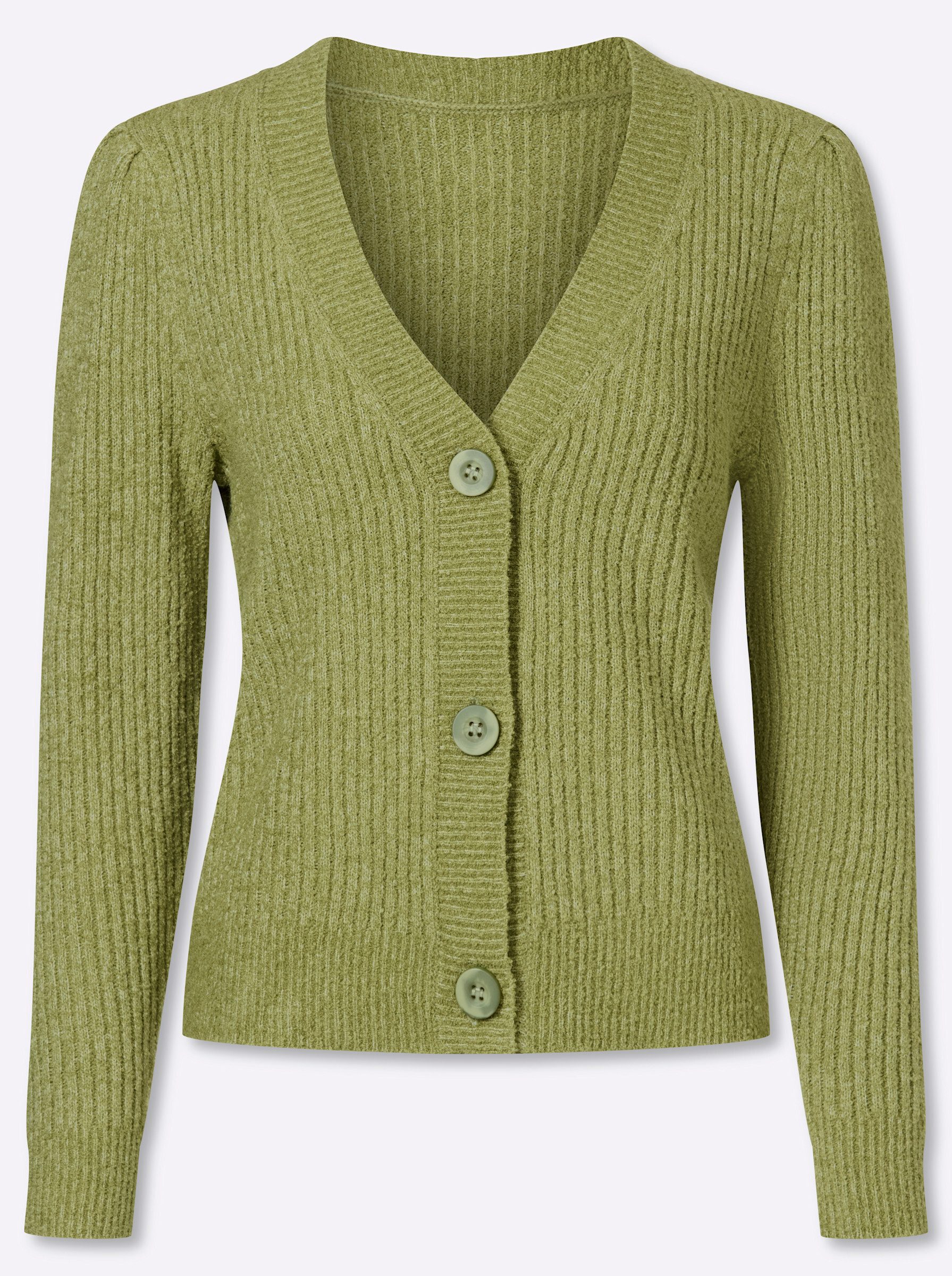 Witt Strickjacke Strickjacke Langarm Rippoptik