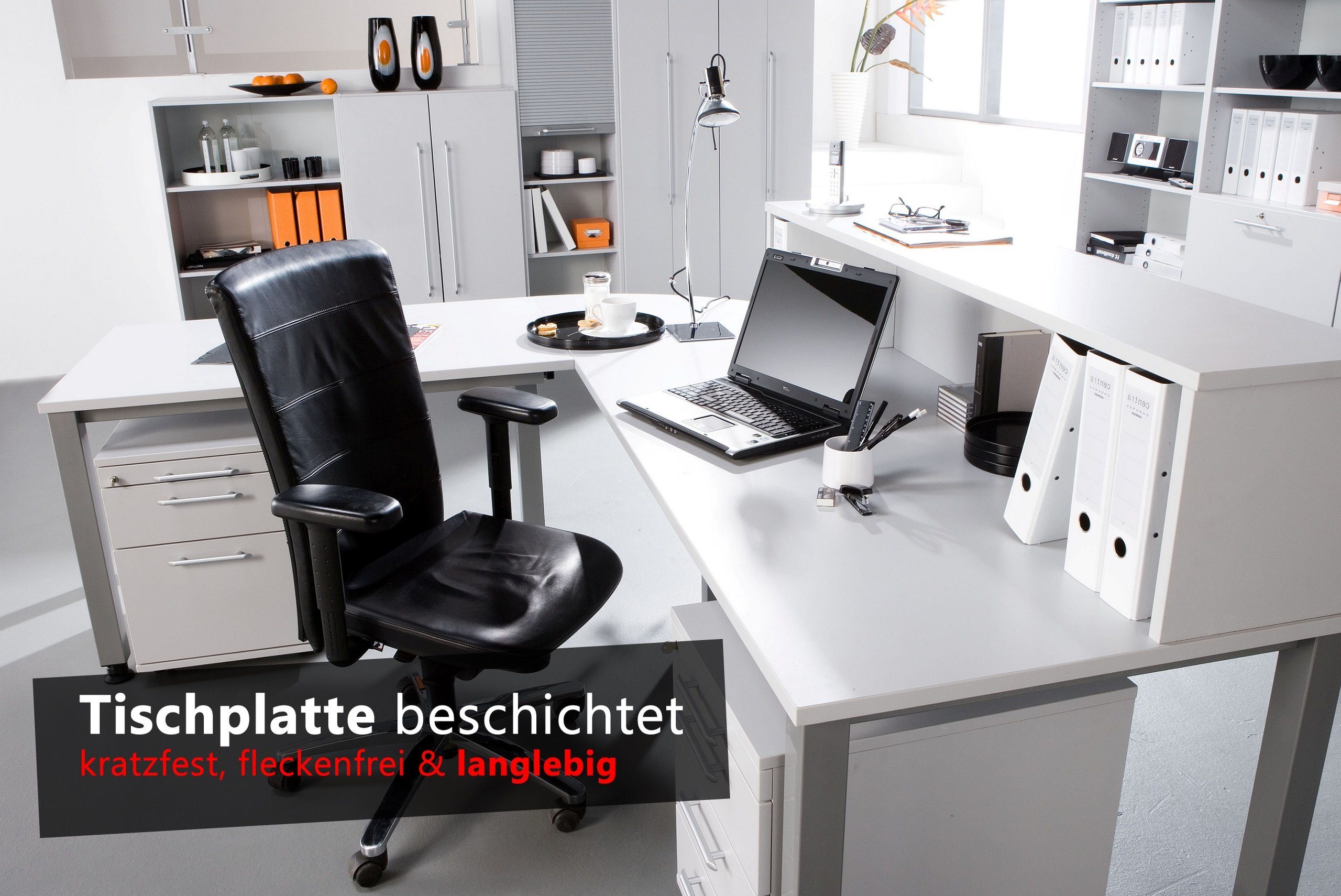 Dekor: Rechteck: bümö cm Eiche - x Schreibtisch 80 120 Schreibtisch Serie-Q,