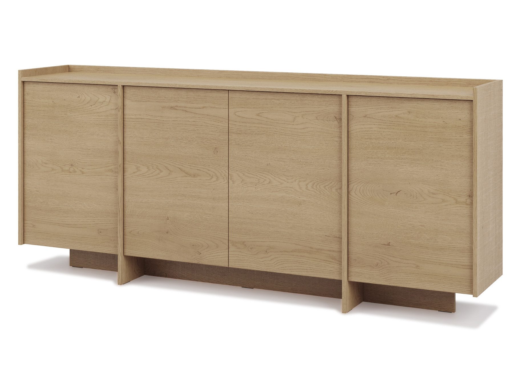 Beautysofa Kommode JUNI mit 4 Türen (Push-to-Open-Funktion, im Japandi-Stil), Breite: 200 cm