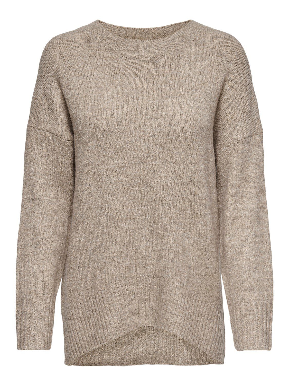 Damen Beige Strickpullover Sweater Strick-Pullover ONLY Pulli Only OnlNanjing Rundhals