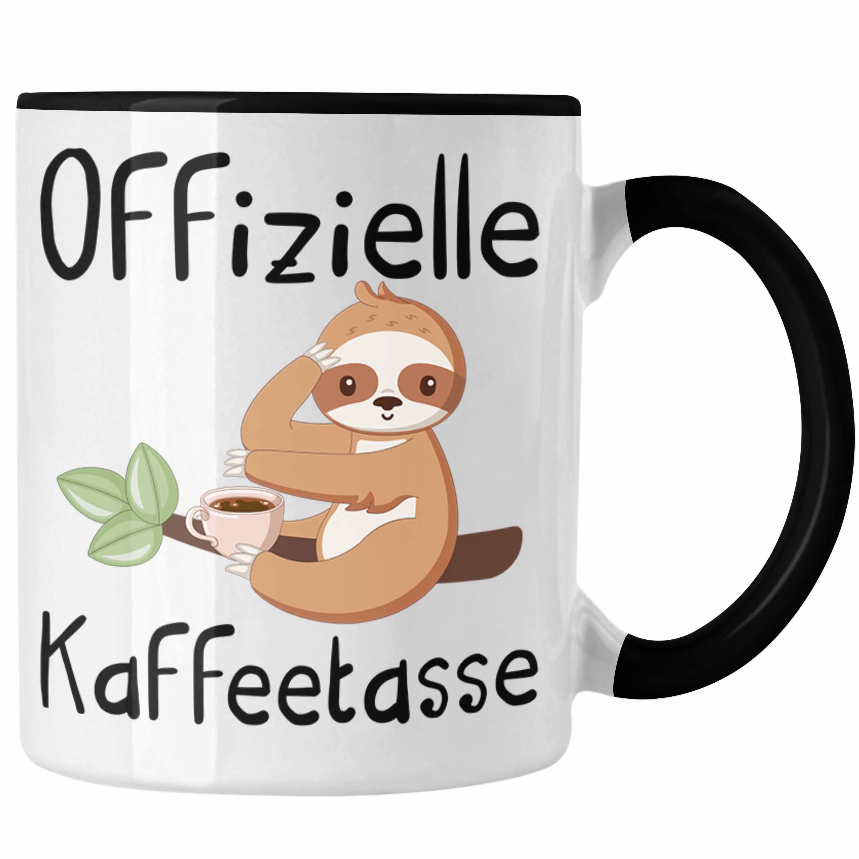 Trendation Kaffee-Tass Schwarz Tasse Kaffeetrinker Geschenkidee Offizielle Geschenk Kaffeetasse