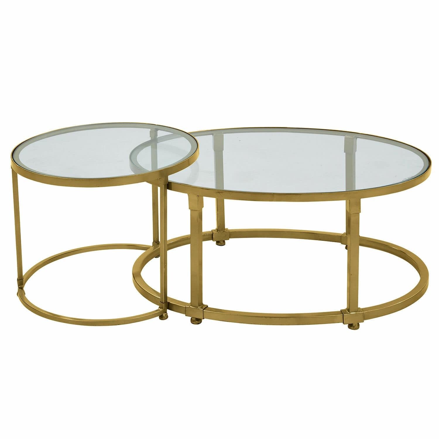 Mirabeau Couchtisch Couchtisch 2er Set Ninove antikgold günstig online kaufen