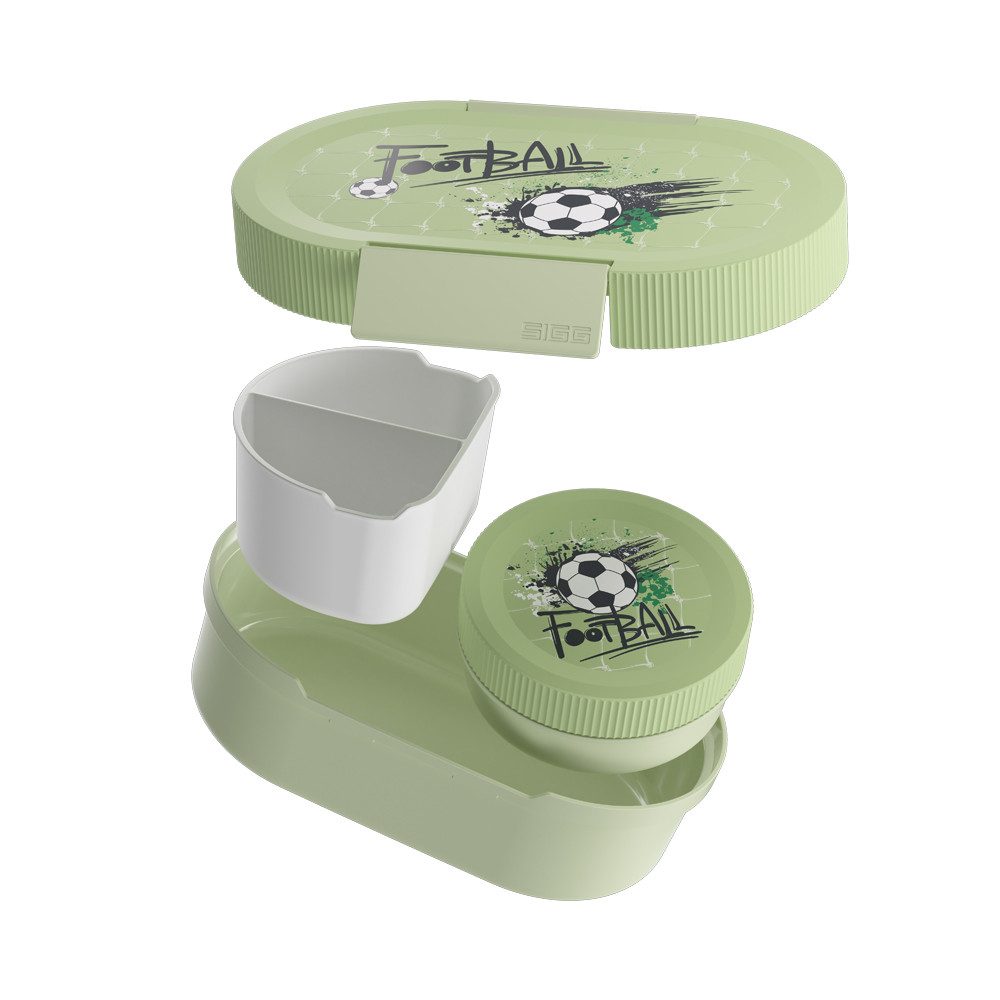 Sigg Lunchbox LUMO Kids Plus Lunchbox + Snackbox, ideal für Brot, Obst und Snacks, (stylische Frühstücksdose mit Snackbox), ideal für Pausenbrot, Obst und Snacks in Schule