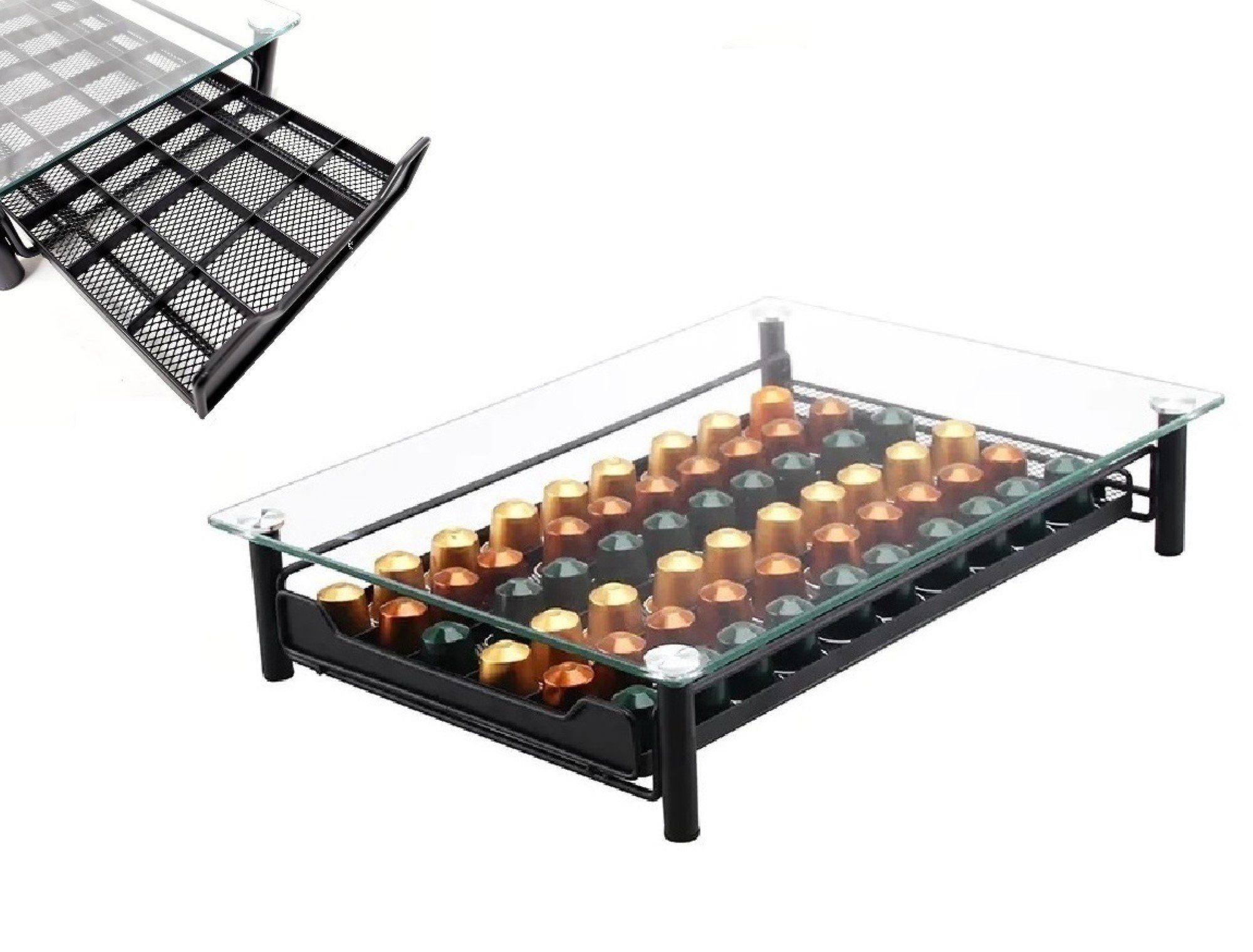 Cheffinger Kapselspender Kaffeekapsel Schublade für 60 Kapseln kompatibel mit Nespresso – Bild 4 von 5