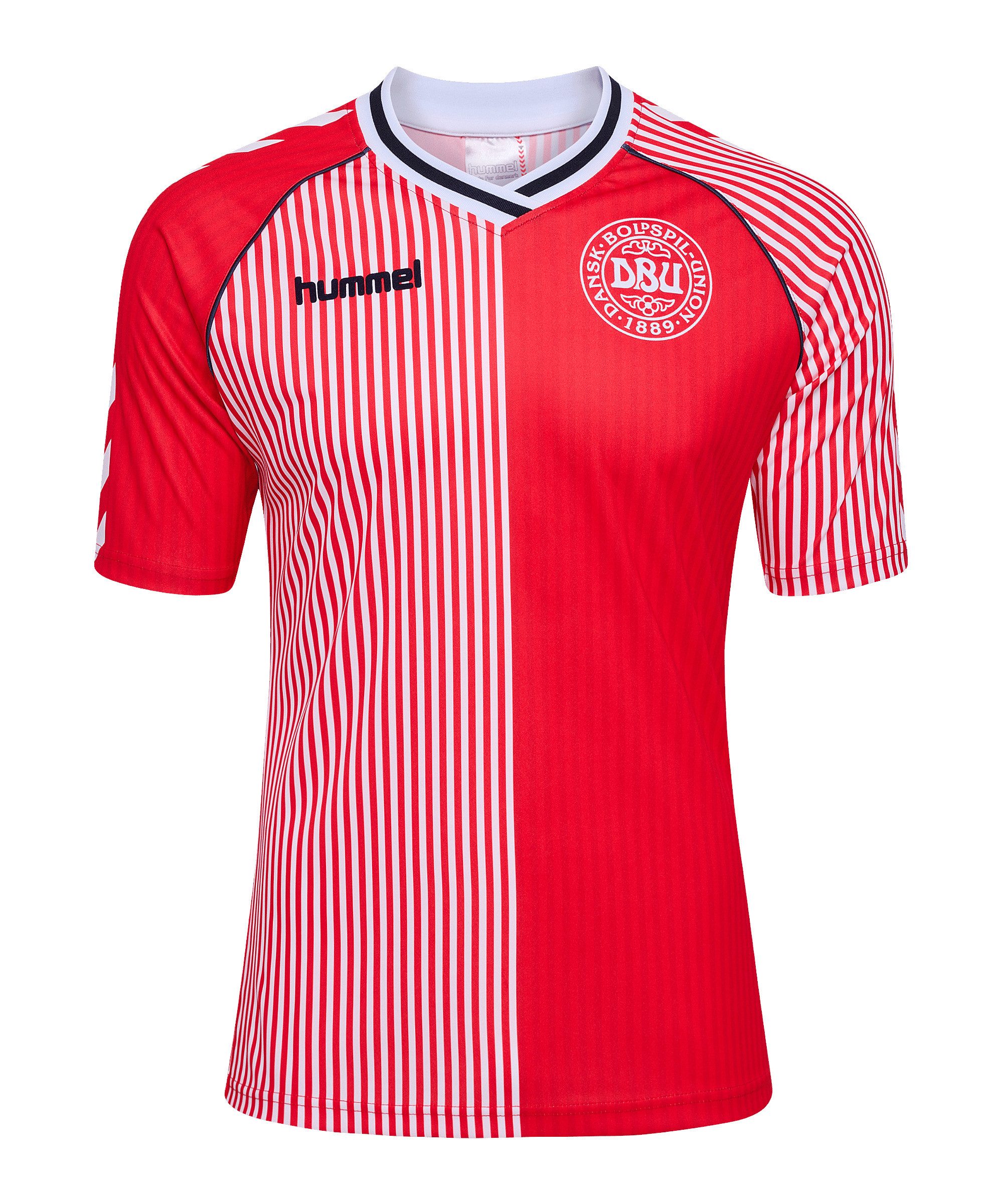 hummel Fußballtrikot hummel DBU Dänemark 86 Replica Trikot Teamsport