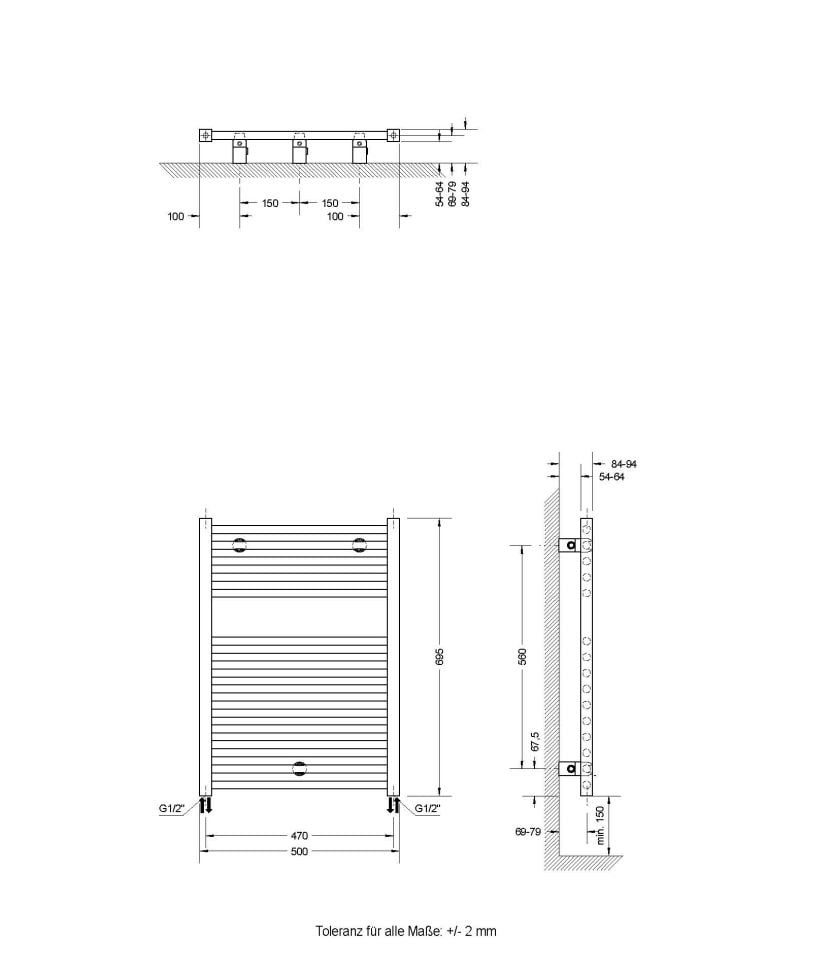 Schulte Badheizkörper Schulte Badheizkörper Turbo 69,5 x 50 cm 307 Watt