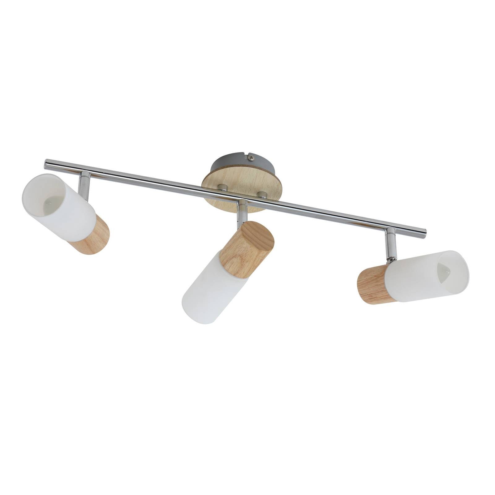 Lindby Deckenstrahler Christoph, Holz IP20, 3 x 5 W LED