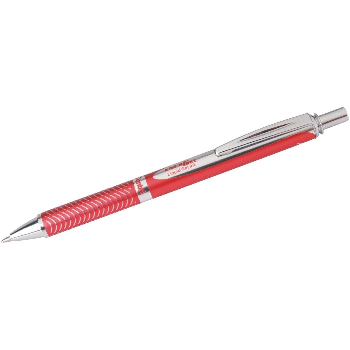 PENTEL Gelroller Gel-Tintenroller Gehäuse silber/ rot 0,35mm