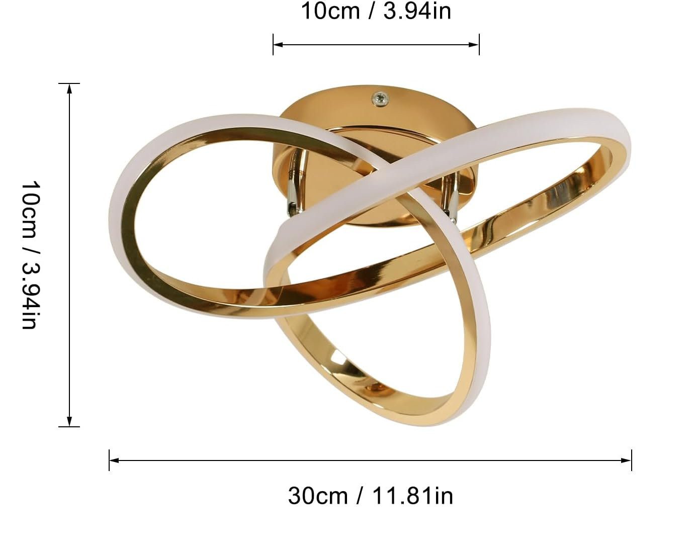 Goeco Deckenleuchte Goldene LED Lampe, Kleeblatt günstig online kaufen