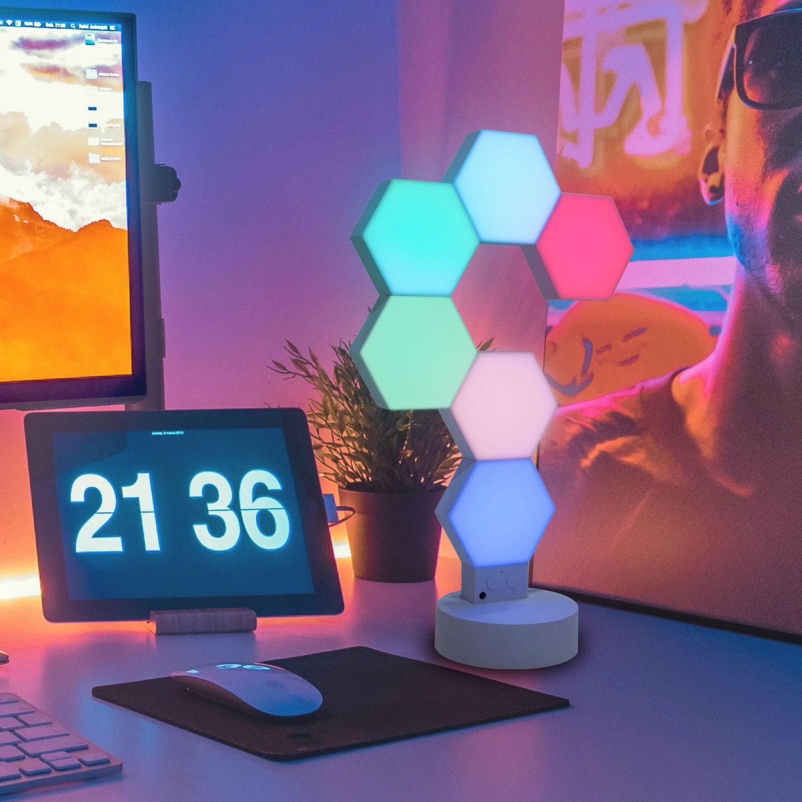 Bundviel LED Lampion LED Dekolicht Hexagon LED Panel, Sechseck Light
