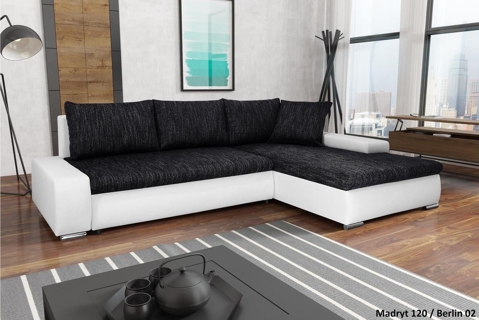 Beautysofa Polsterecke mit Schlaffunktion Teo L, günstig online kaufen