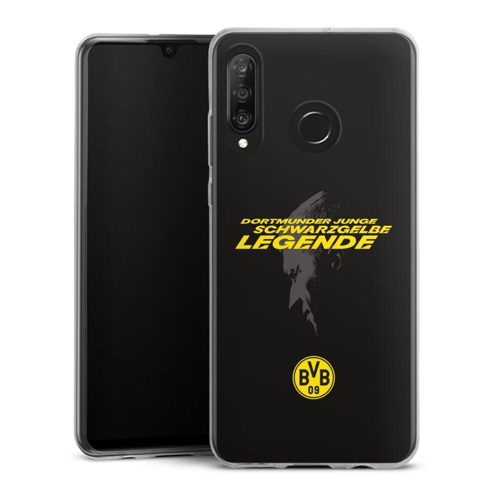 DeinDesign Handyhülle Marco Reus Borussia Dortmund BVB Danke Marco Schwarzgelbe Legende, Huawei P30 Lite Premium Slim Case Silikon Hülle Ultra Dünn Schutzhülle