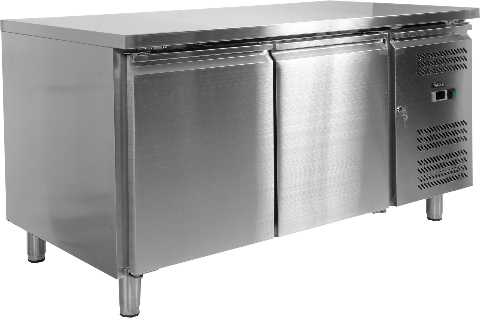 Yato Arbeitstisch Kühltisch 2-türig, Linie 600, Edelstahl