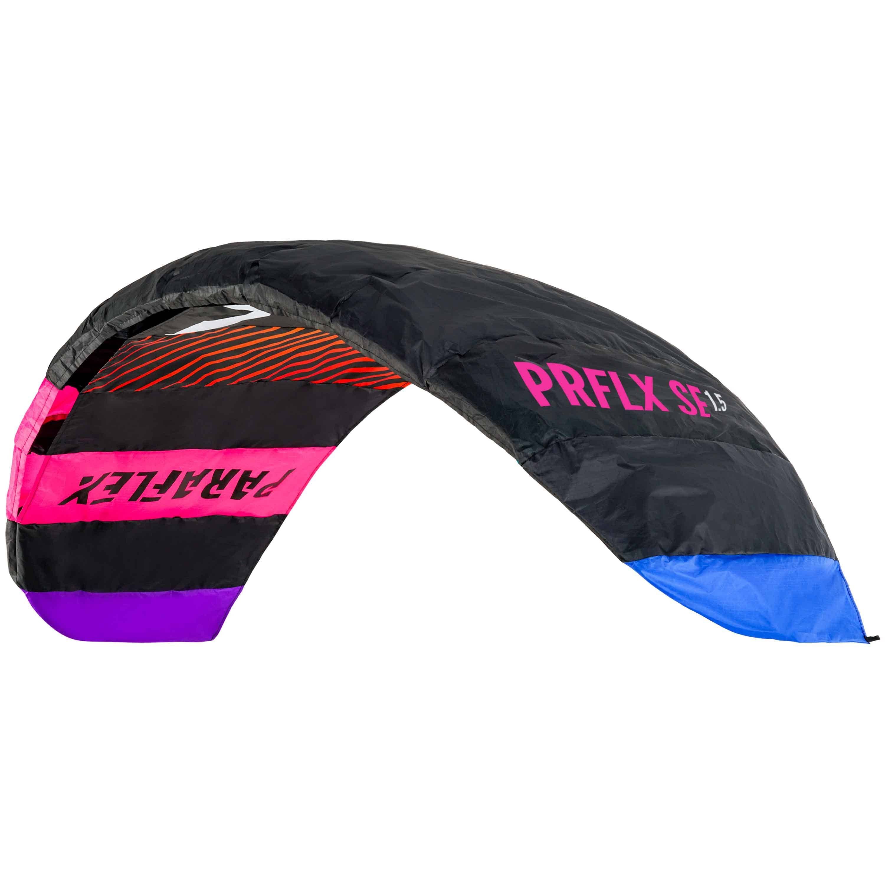 Wolkenstürmer Kite Paraflex SE 1.5 Lenkmatte Ready to Fly für Einsteiger & Erwachsene, (Stunt Kite für Erwachsene 2-Leiner Schwarz Regenbogen 0,6 m², 1-tlg), Lenkmatte 150 cm Ready to Fly, schwarz-regenbogen, Sonderedition