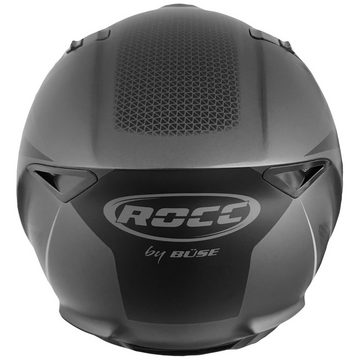 ROCC Motorradhelm Rocc 981 Klapphelm matt schwarz / grau M