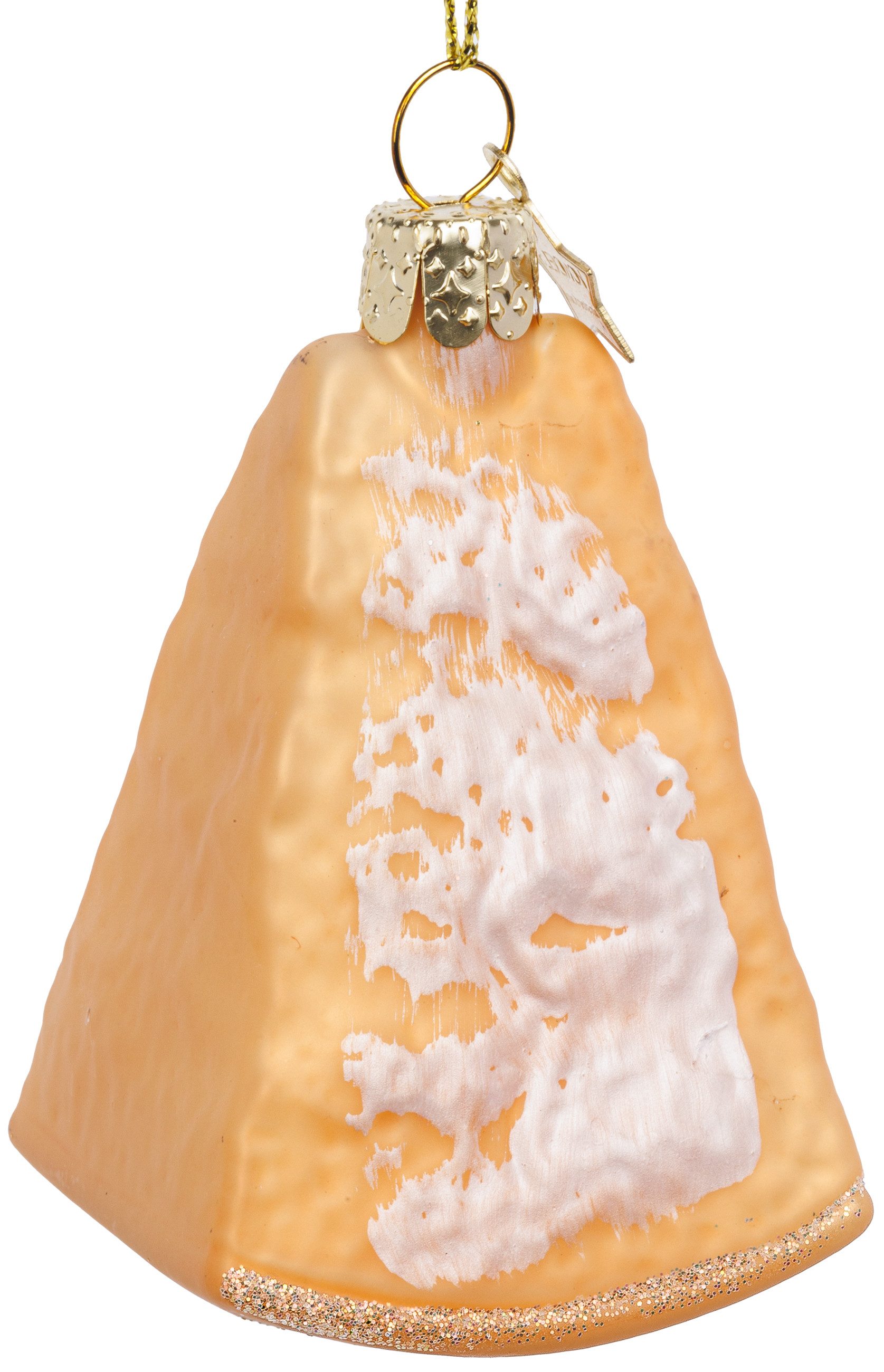Christbaumschmuck BS671 Parmesan Käse Glas Figur Weihnachtsbaum Anhänger