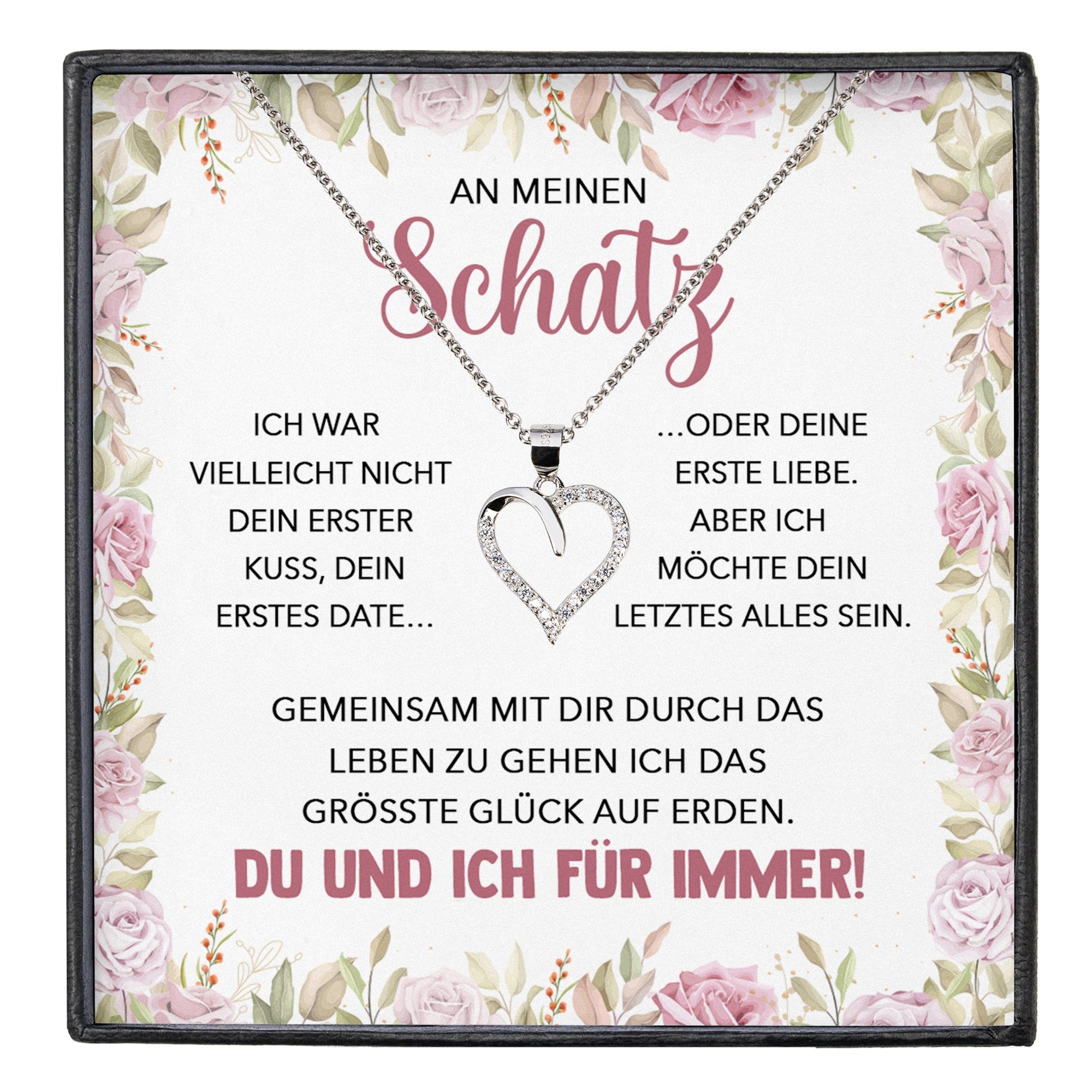 Schmuckset Frauen Ich Liebe Dich Geschenk Schatz Herz Halskette Damen Schmuck