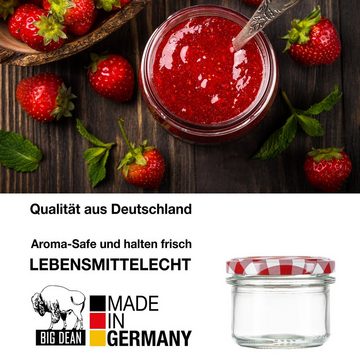 BigDean Einmachglas 48 Marmeladengläser 230ml Einmachgläser Sturzgläser Made in Germany, Glas, (48-tlg)