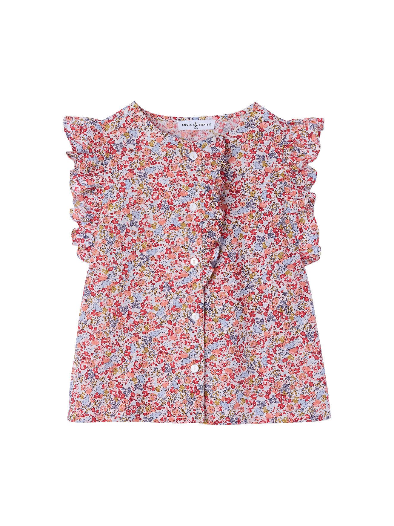 Envie de Fraise Shirtbluse Bluse Mädchen mit Volantärmeln Bio-Baumwolle