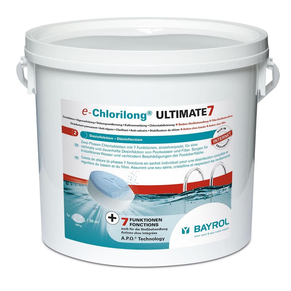 Bayrol Chlortabletten Bayrol Poolwasserdesinfektion Chlorilong ULTIMATE 7 300 g Tabletten