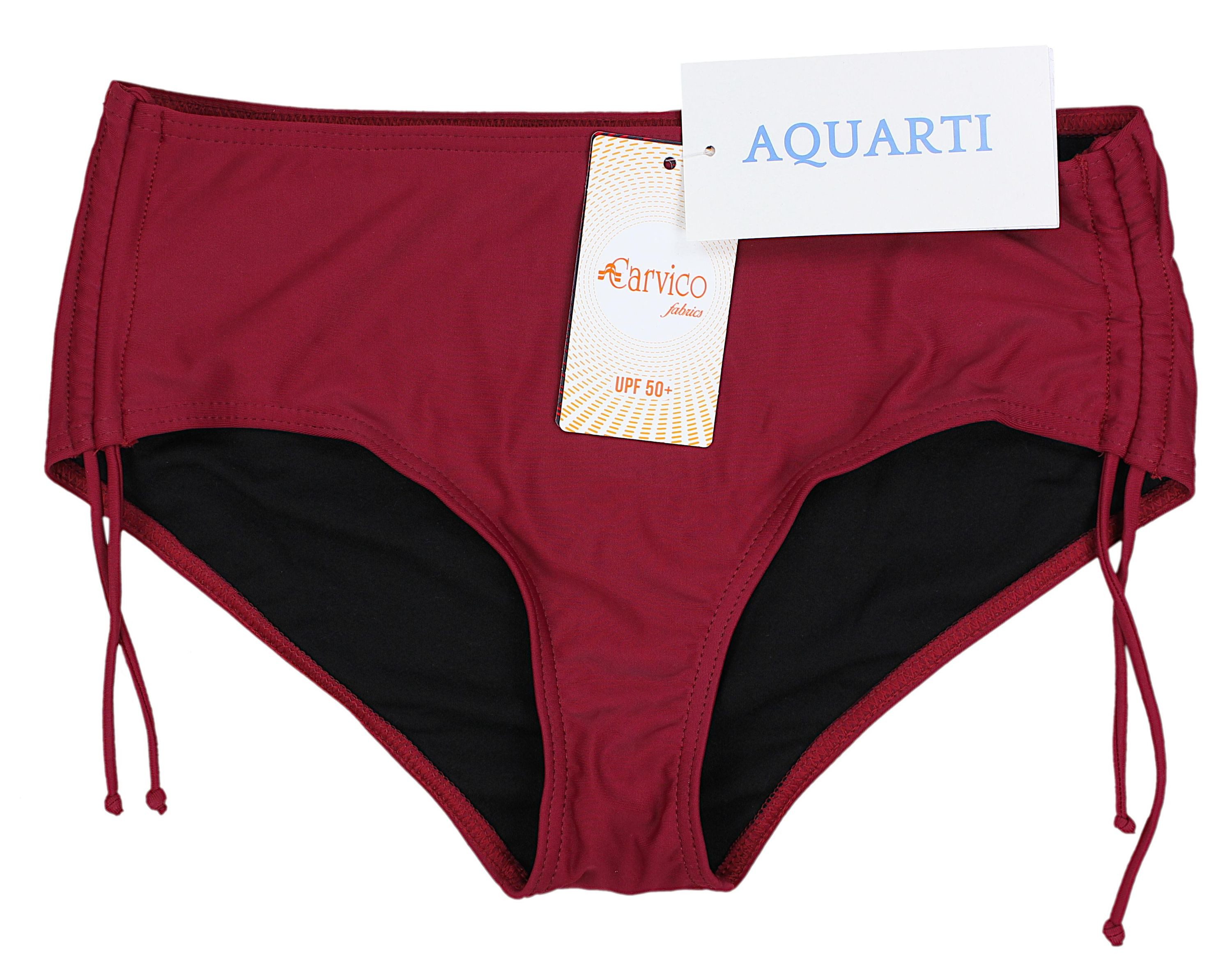 Aquarti Bikini-Hose Aquarti Damen Bikinihose mit Raffung und Schnüren