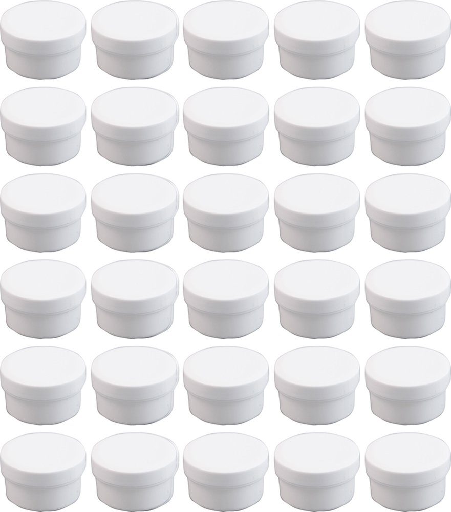 Doserie Kuhn Dose für Salben, Cremes oder Kleinigkeiten (Füllvolumen 6 ml, Höhe 17 mm, 30 St., Salbendosen mit passenden Deckeln), Salbentiegel, Salbenkruke, Cremedose