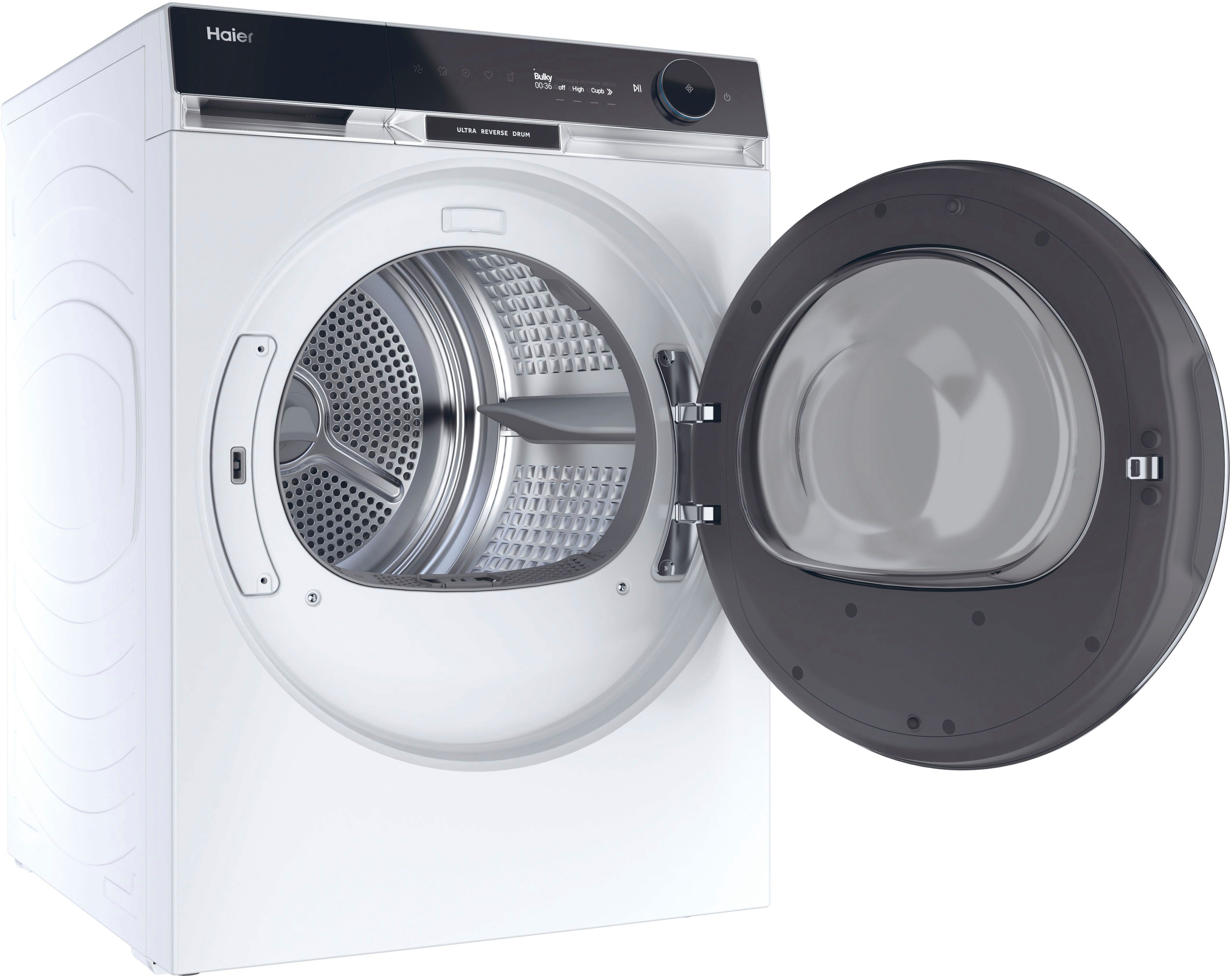 Haier Wärmepumpentrockner HD90-A3Q397U1, 9 kg, Smarte Bedienung via hOn App oder TFT-Display