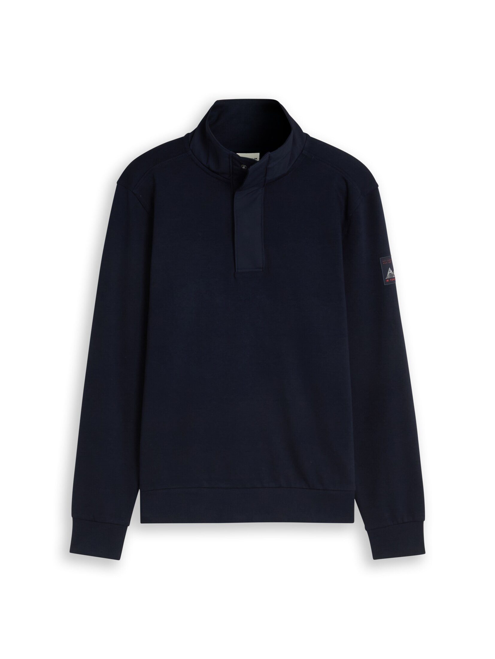 TOM TAILOR Sweatshirt Strick & Sweatshirts Troyer Sweatshirt mit Badge