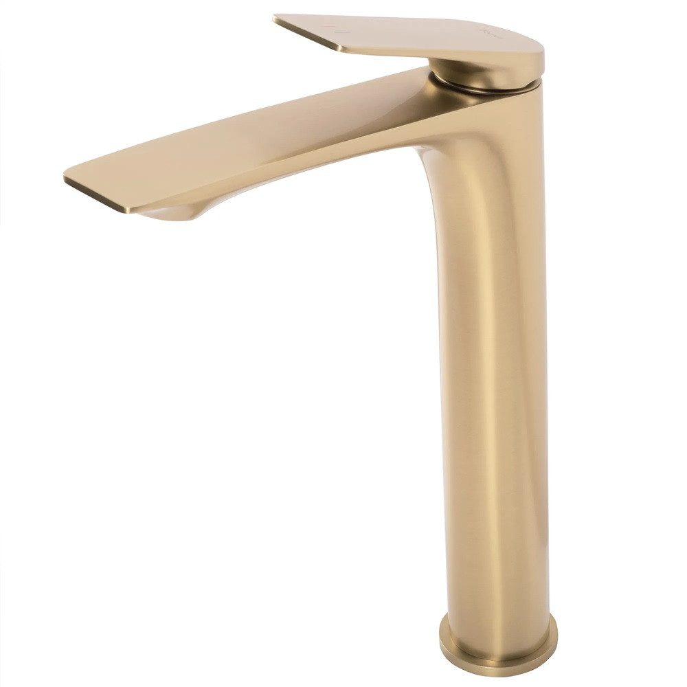 wohnwerk.idee Badarmatur Badarmatur Gold Schwarz, Modernes Design, Messing Waschbeckenarmatur