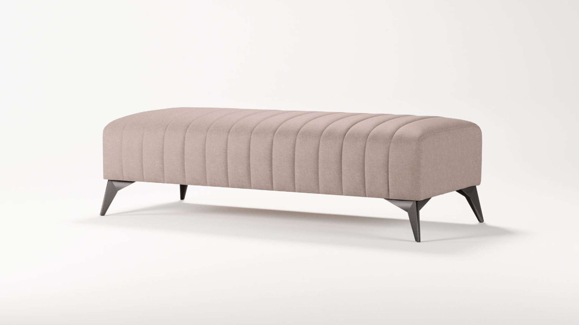 Home affaire Polsterhocker MATTHEW Sitzhocker XXL, Maße B/T/H: 140/60/43 cm, Steppung, belastbar bis 180 kg