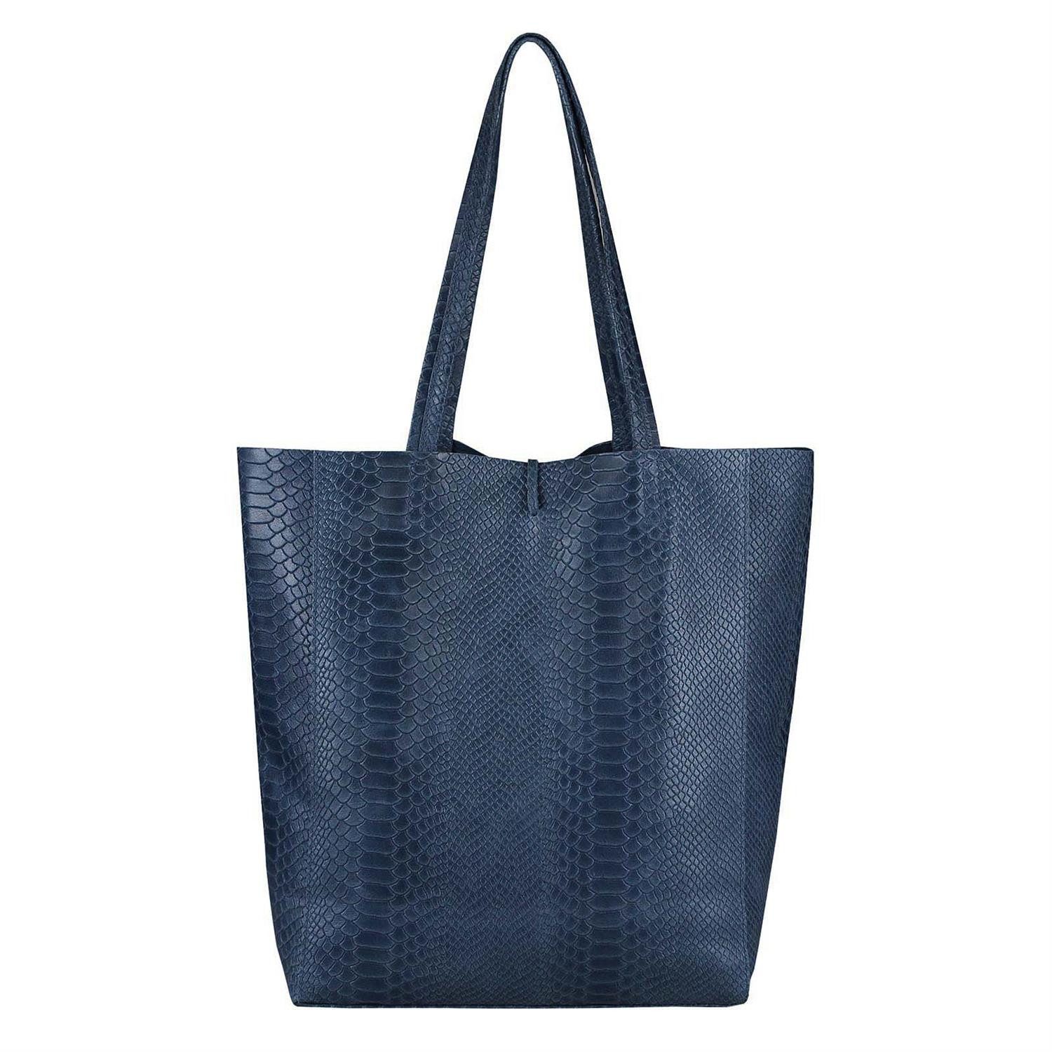 ITALYSHOP24 Schultertasche Made in Italy Damen Premium Leder SHOPPER Tasche günstig online kaufen