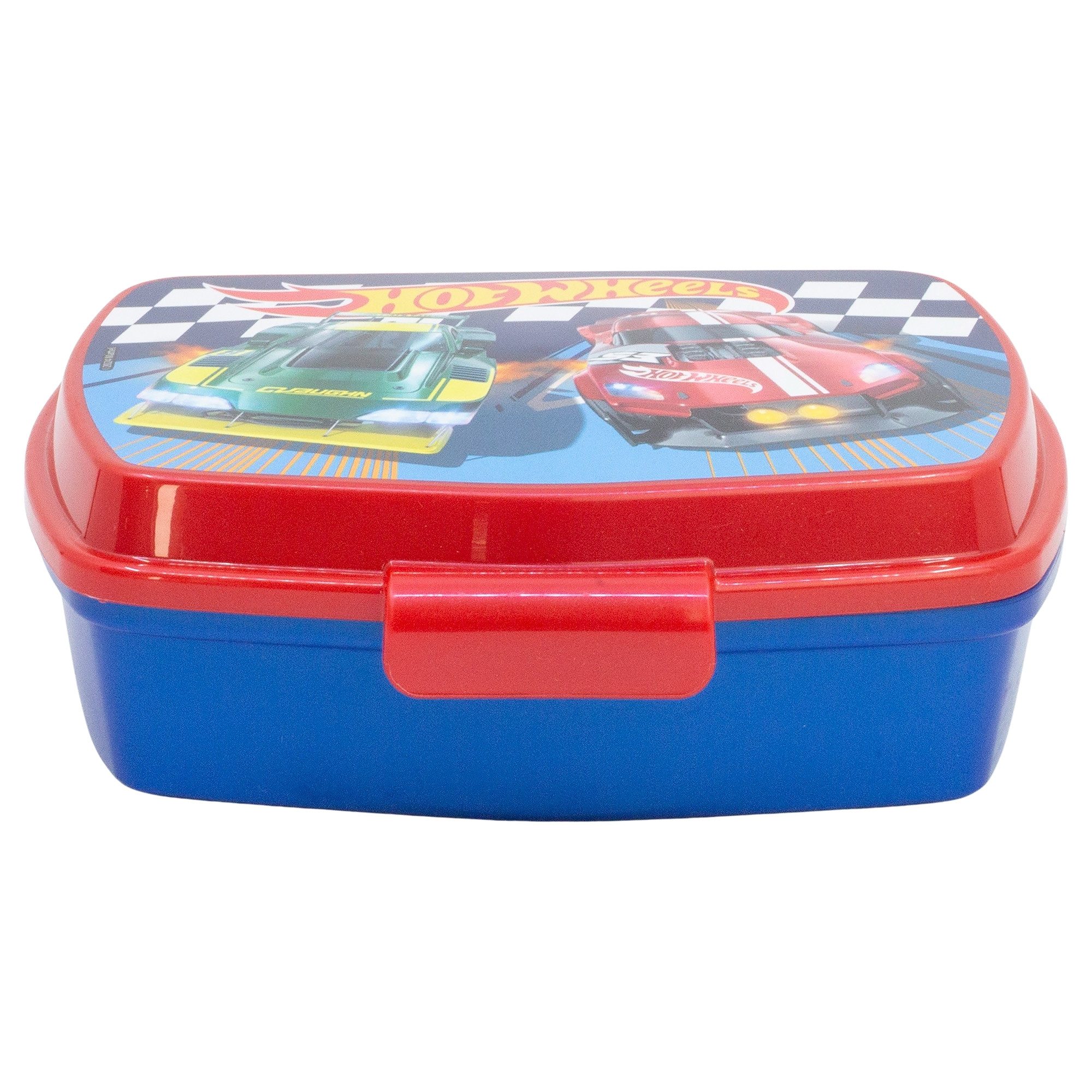 Hot Wheels Lunchbox Hot Wheels Racing 2 tlg Lunch Set Brotdose Trinkflasche 410 ml, (2-tlg., Spar-Set)