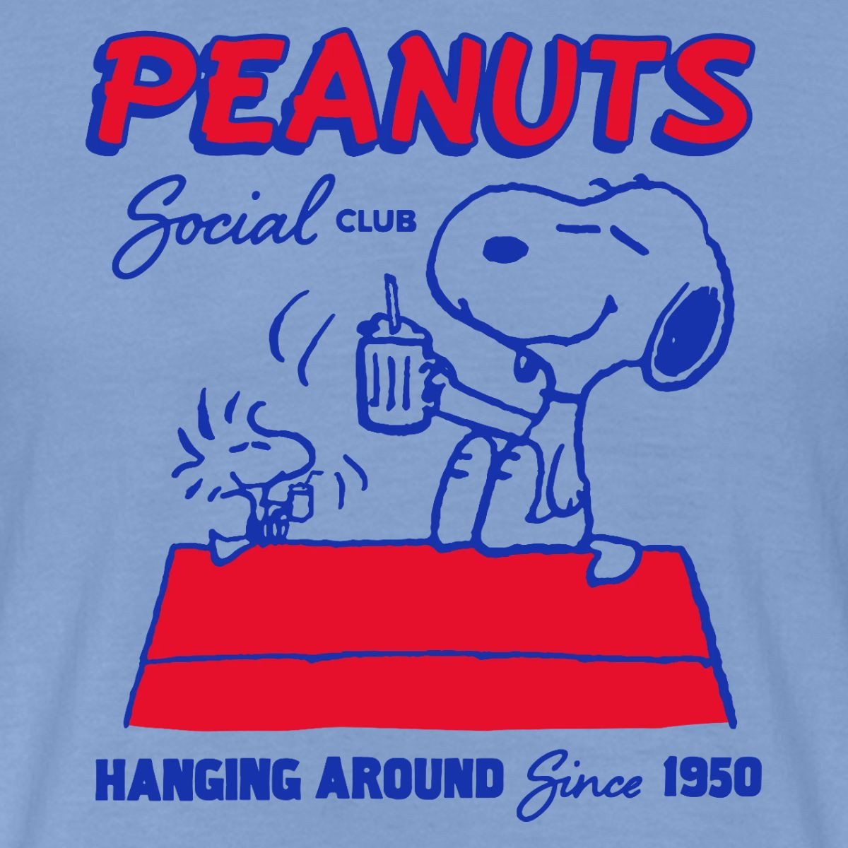Spreadshirt T-Shirt Peanuts Snoopy Woodstock Social Club Since 1950 Männer T-Shirt (1-tlg)