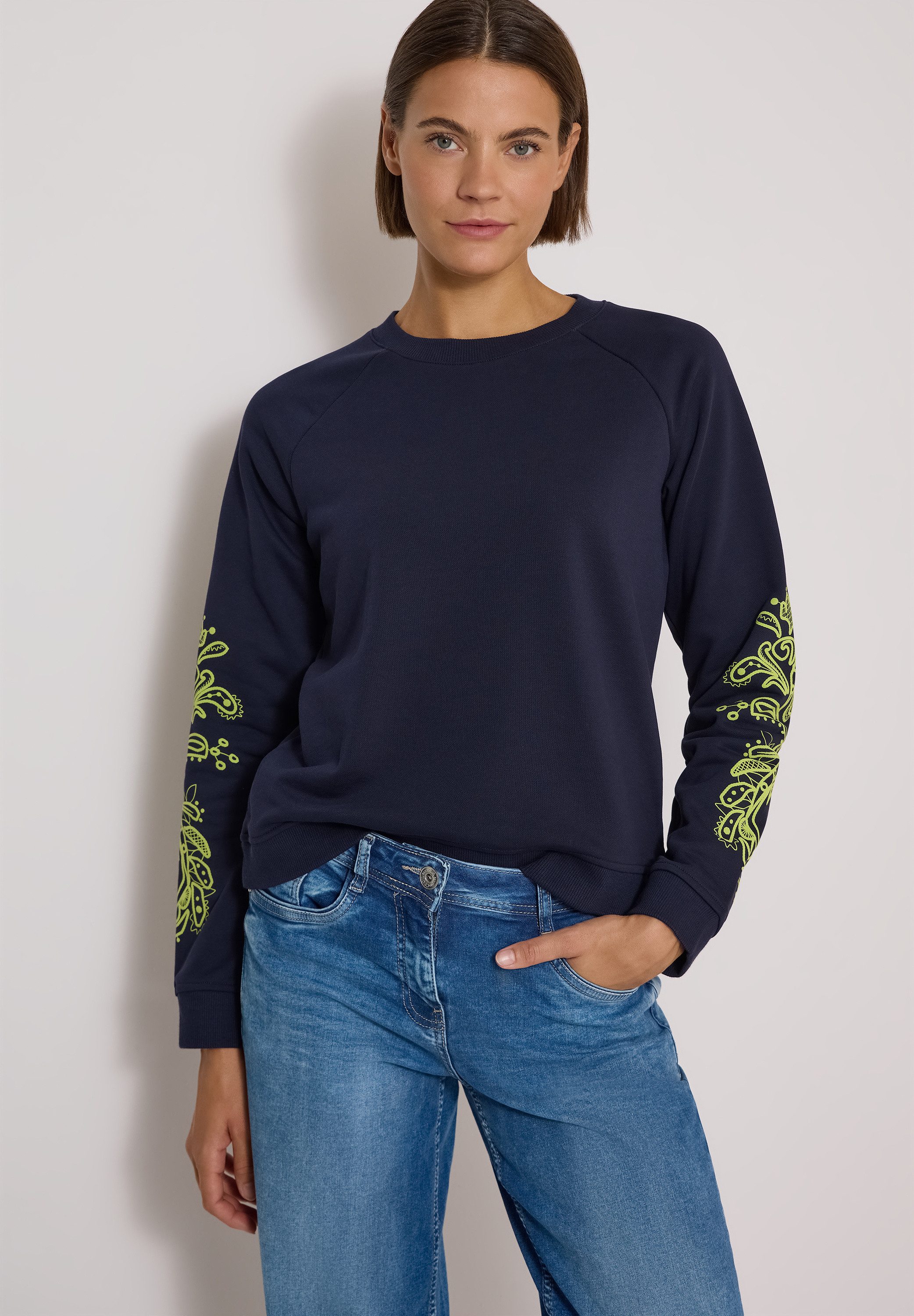 CECIL Sweatshirt mit Rundhalsausschnitt