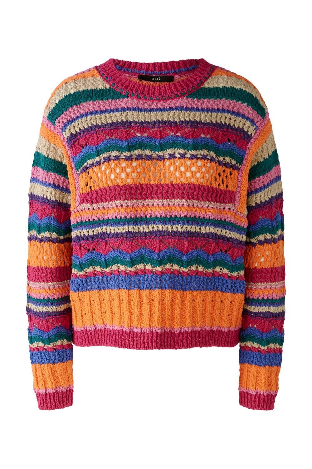 Oui Sweatshirt Пуловери, pink orange