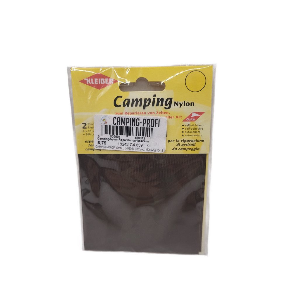 KLEIBER Reparatur-Set Camping-Nylon-Reparatur dunkelbraun, 2-St.
