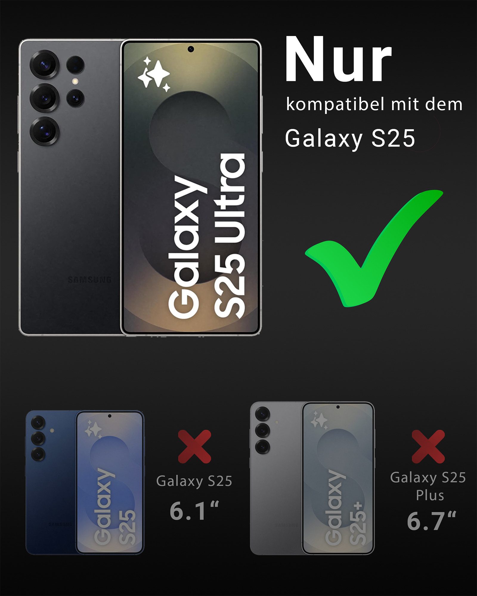 GreenHec Displayschutzglas Panzerfolie Samsung S25 S24 Plus Ultra Displayschutzfolie Glas Schutz für Samsung Galaxy S25 Ultra, Spar-Set, Handy Display Screen Pr – Bild 2 von 5
