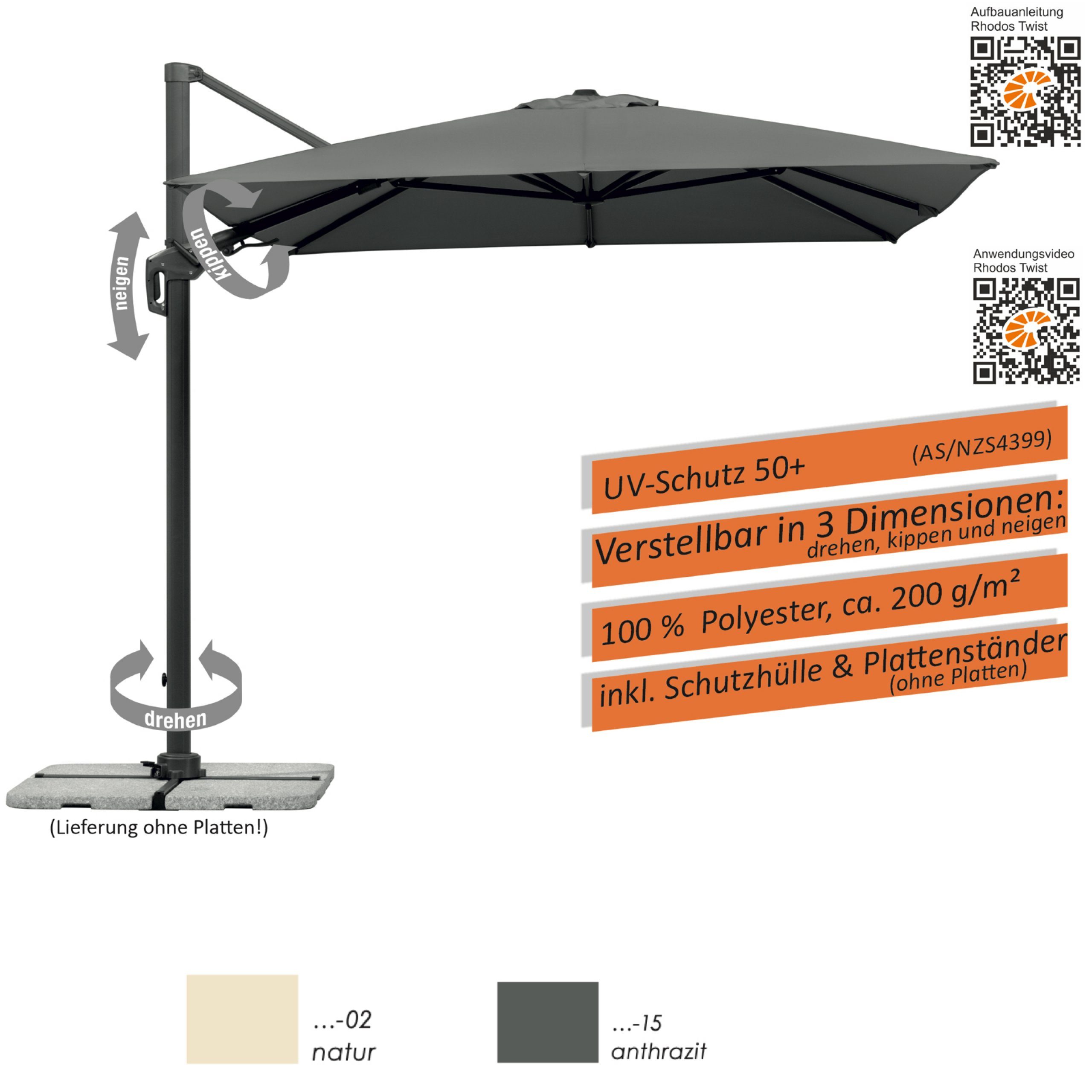 Schneider Schirme Sonnenschirm Schneider Schirme Rhodos Twist