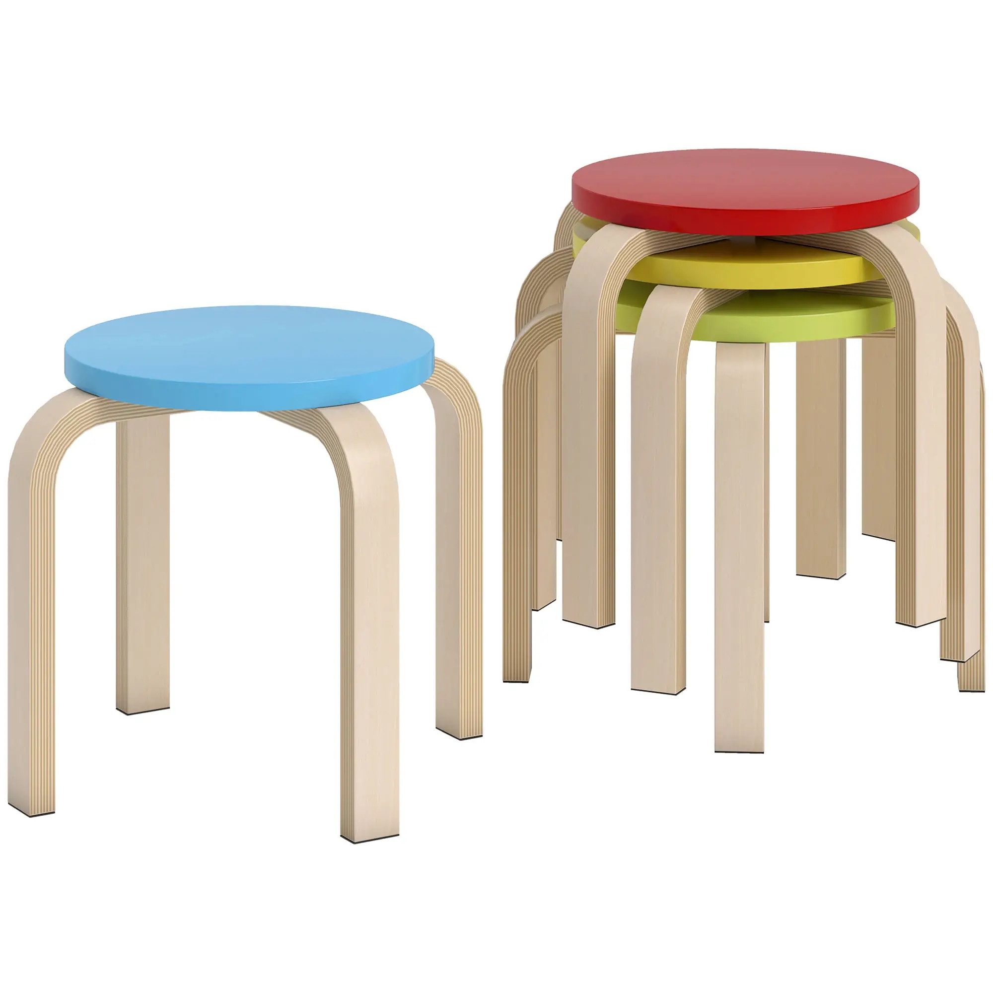 BlingBin Sitzhocker 4 Stapelhocker mit Filzfußpolstern, günstig online kaufen
