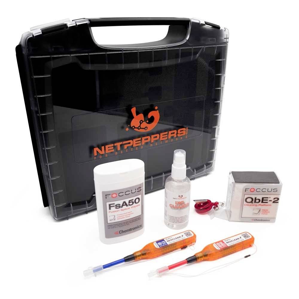 Netpeppers LWL Reinigungskoffer NP-FIBER-KIT100 Glasfaserkabel