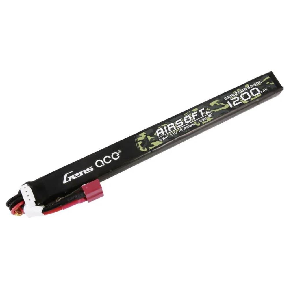 Gens ace 25C 1200mAh 3S1P 11.1V Airsoft Gun Lipo Battery GEA12003S25DL Akku