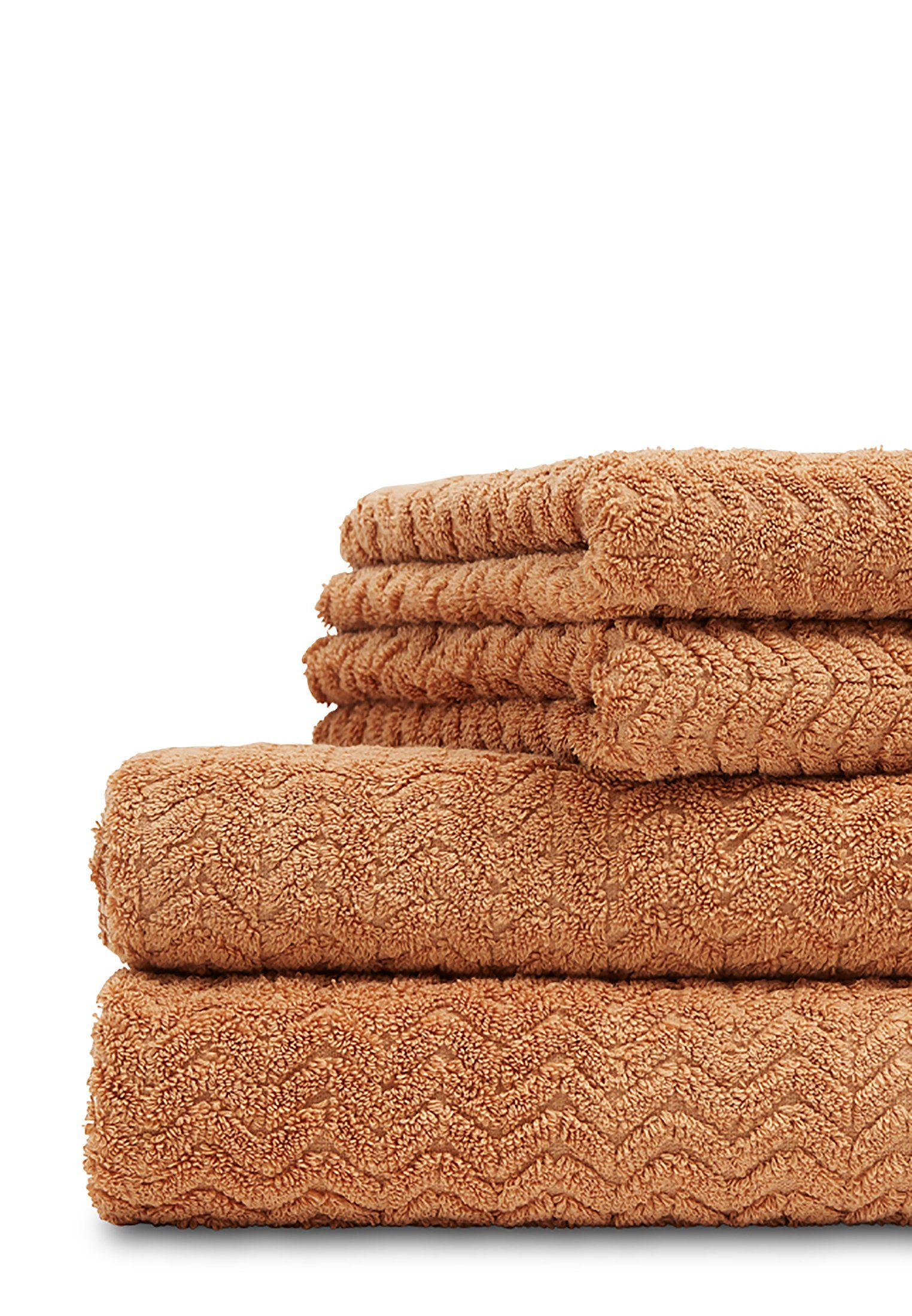 Terry Handtuch Structured Towel Lexington Cotton/Lyocell caramel
