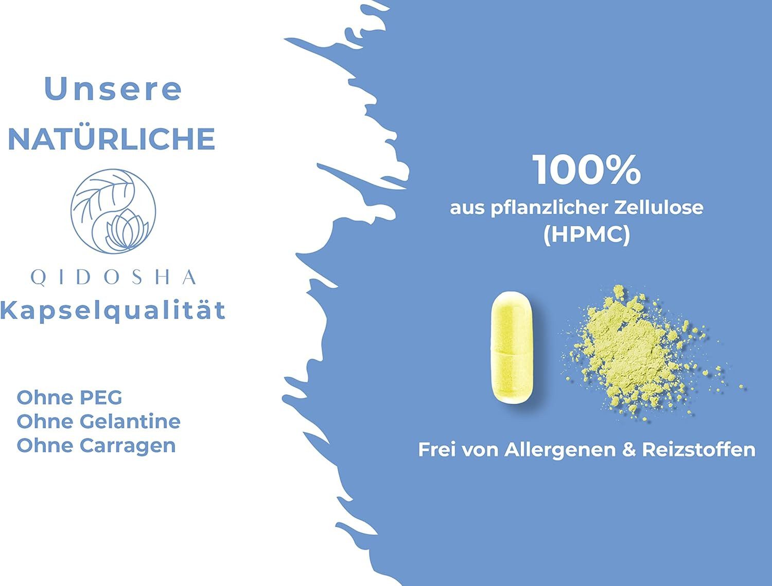 QIDOSHA Quercetin im Glas (NEU mit höherem Quercetin-Gehalt: 500mg je Kapsel) Kapseln, TESTSIEGER 02/23*, 120 Stk/Glas, 500mg reines Quercetin je Kapsel, Quercetin-Menge durch externes Labor testiert, deutsche Fertigung à 120 St., 77.0 g