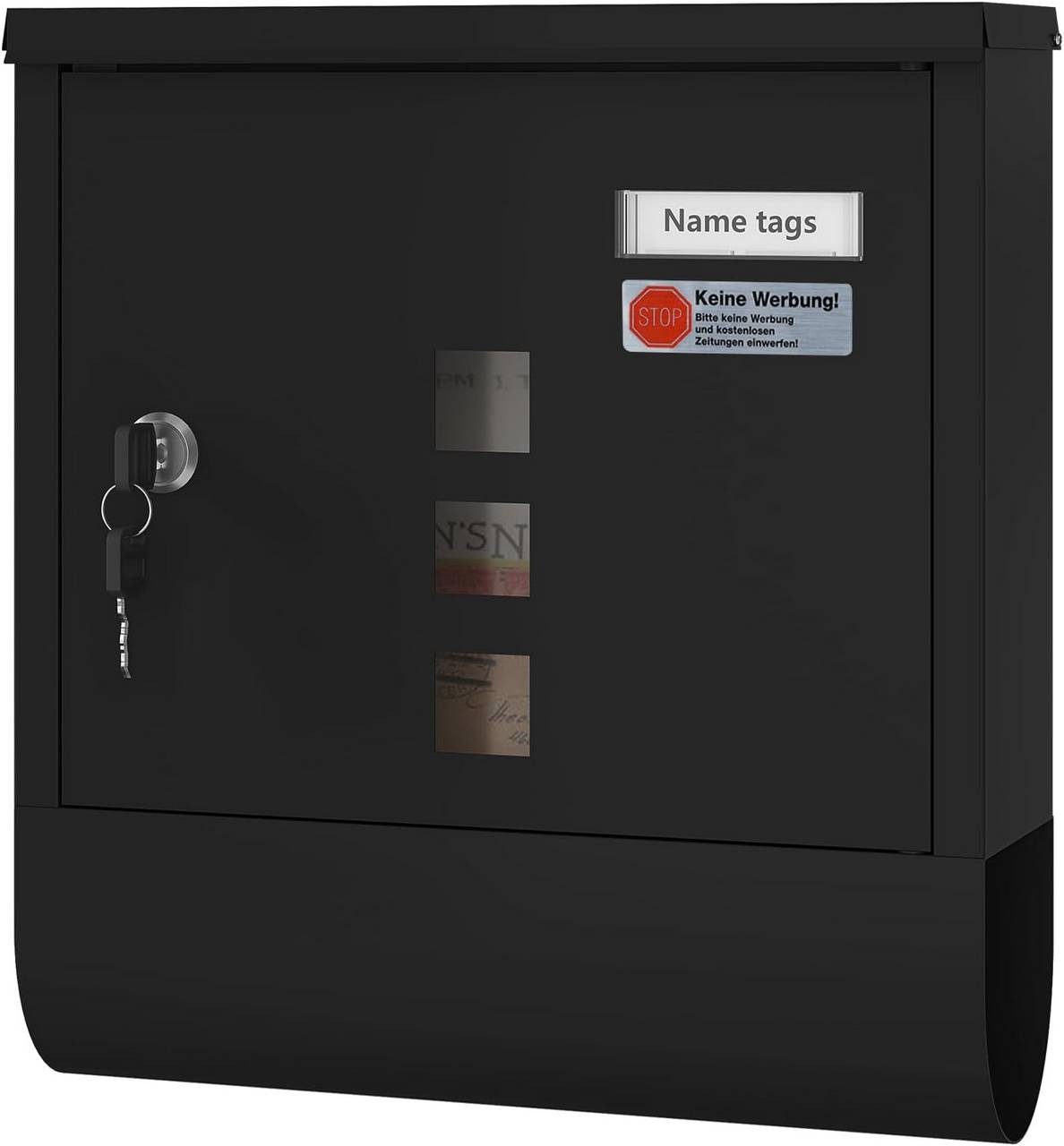 Woltu Wandbriefkasten (1-St), Postkasten mit 2 Schlüsseln, abschließbar, Si günstig online kaufen