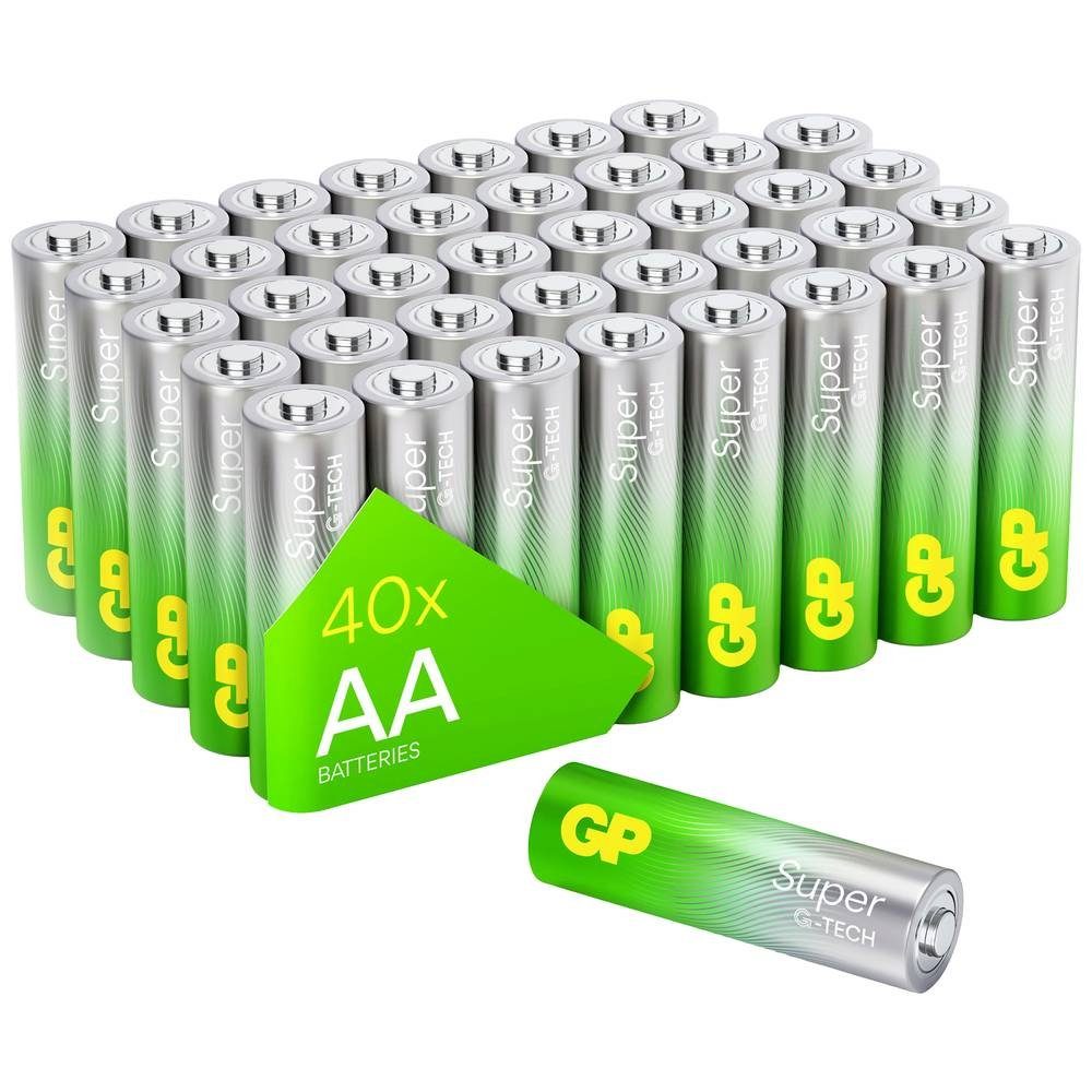 Alkaline Batterien AA Mignon, LR06, 1.5V, mit Batterie