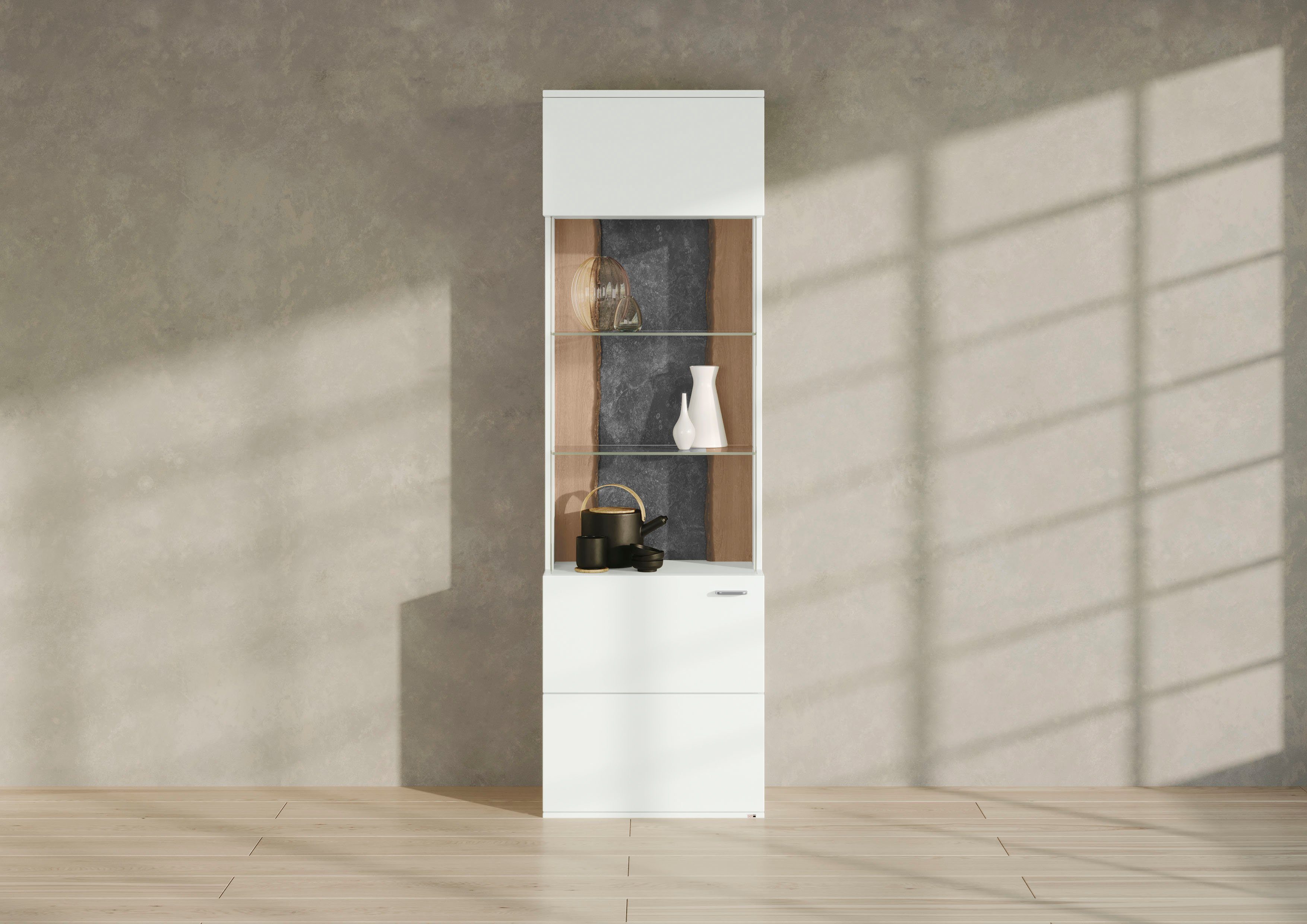 set one by Musterring Vitrine TACOMA Typ 01, Höhe 207, 4 cm, mit getönter Glastür