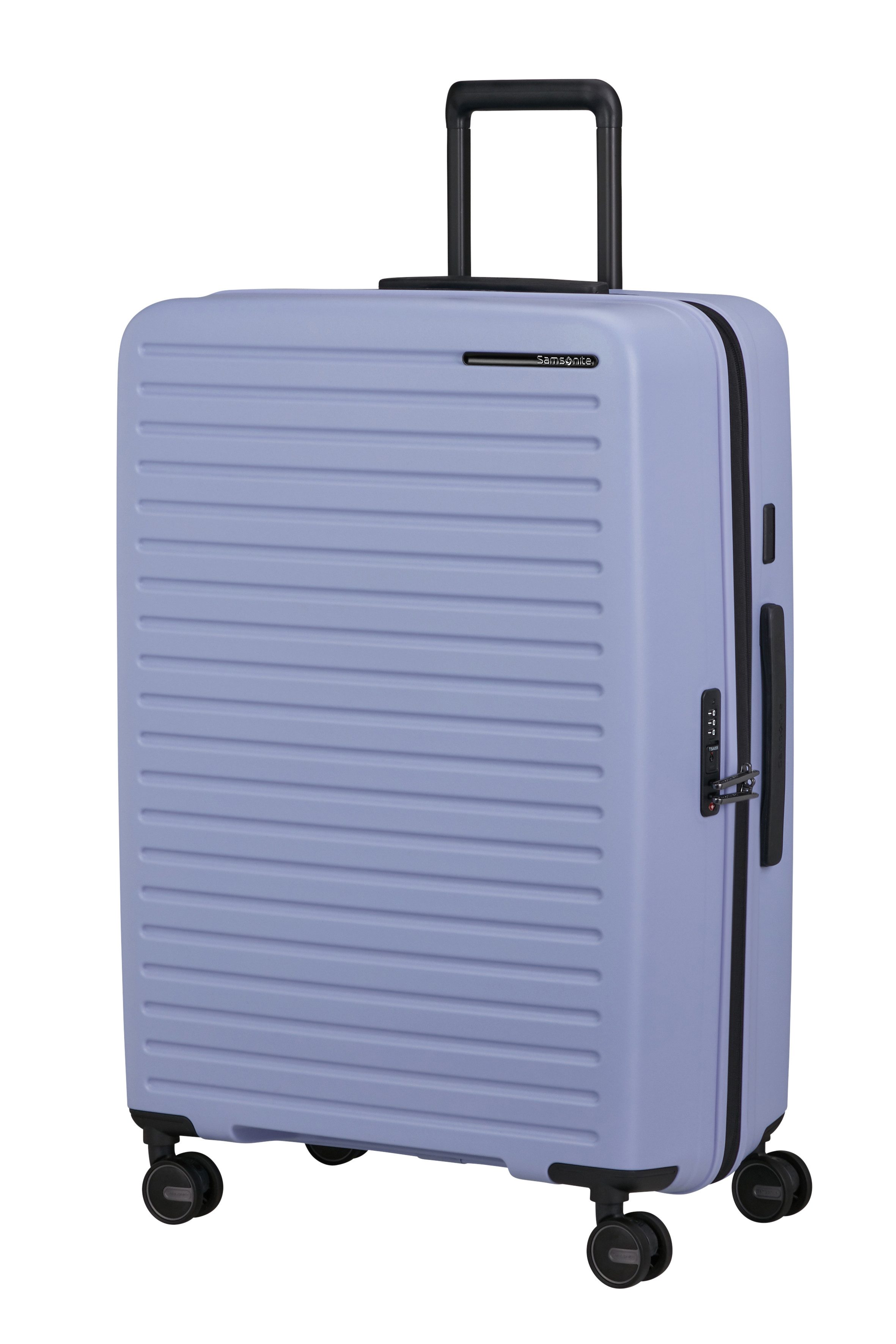 Samsonite Hartschalen-Trolley RESTACKD, verschiedene Größen und Farben, 4 Rollen, für Urlaub, Reise, Ferien und Geschäftsreise, mit Volumenerweiterung