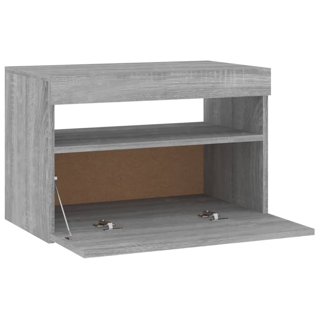 Sonoma mit TV-Schrank cm (1-St) Grau LED-Leuchten vidaXL 60x35x40 TV-Schrank