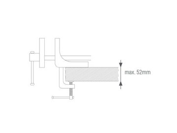 Piher Zwinge PIHER Tragbarer Schraubstock mit Klemmspindel für den Tischlergebrauch 15 cm