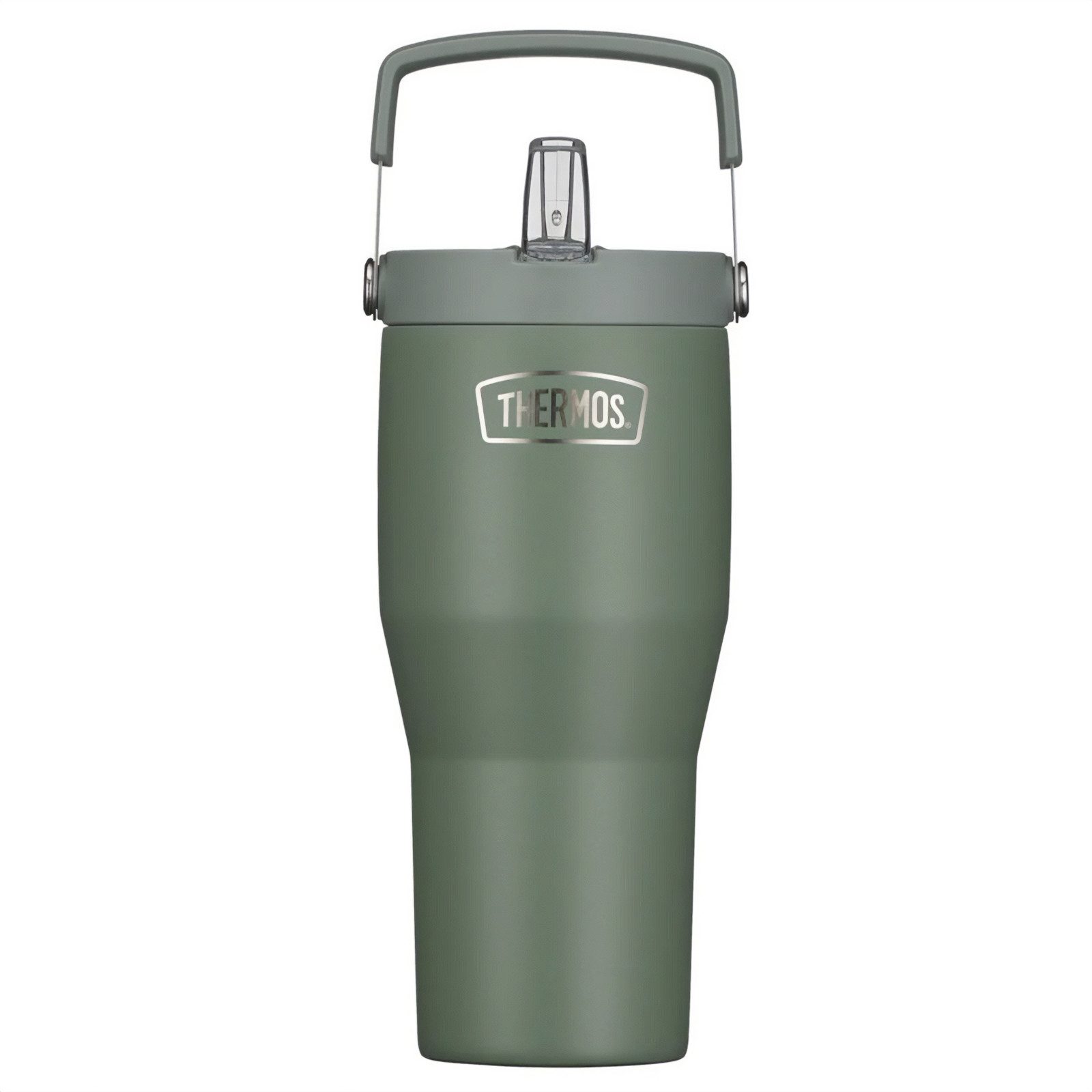 THERMOS Thermobecher Trinkbecher Refreshing Flip Strohhalm, Edelstahl, Isolierbecher Trinkflasche 0,85 L